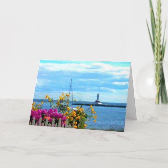 Greeting Card - Mackinac Island Lighthouse  (Front)