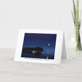 Greeting Card - Moonrise, Cooks Cove