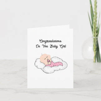 Greeting Card New Born  Baby Girl