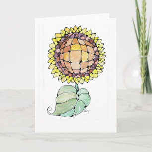Greeting Card - NGA Watercolor - Yellow Sunflower