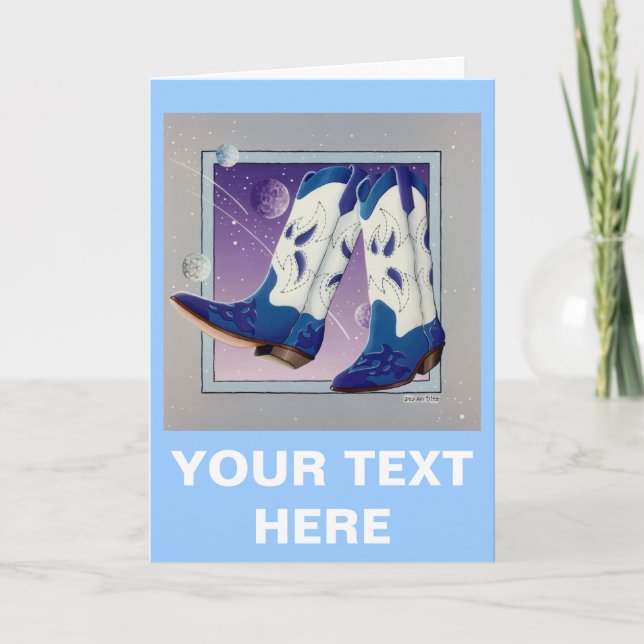 Greeting Card, Note Card - Electric Slide Cowboy B (Front)