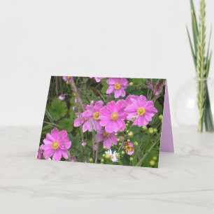 Greeting Card of Fall Anemones