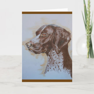 Greeting card of German Shorthair Pointer
