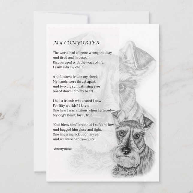 Greeting Card of Schnauzer Dog Lover Gift (Front)