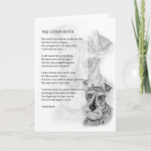 Greeting Card of Schnauzer Dog Pet Parent Gift