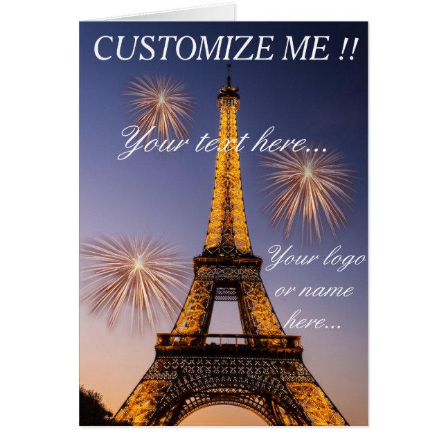 Greeting card Paris - Tour Eiffel #2 (Front)
