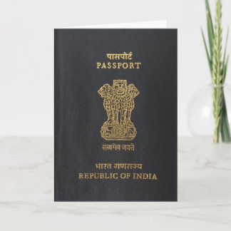 Greeting Card, passport, Republic of India Card