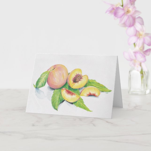 Greeting Card - Peaches (Orchid)