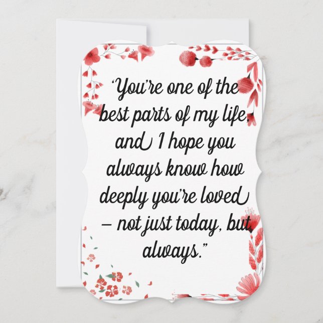 Greeting Card | Personal Friendship & Family Love  (Front)
