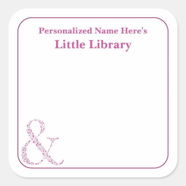 & Greeting Card Personalised Library Labels Gift (Front)