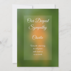 Greeting card personalised Sympathy card