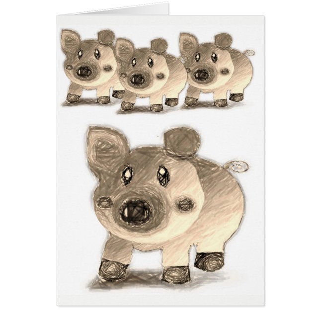 Greeting card pigs (Front)
