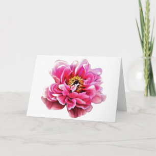 Greeting Card Pink Peony