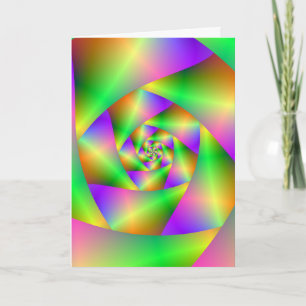 Greeting Card Psychedelic Spiral