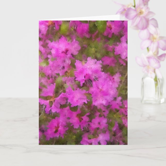Greeting Card - Purple Rhododrons (Orchid)