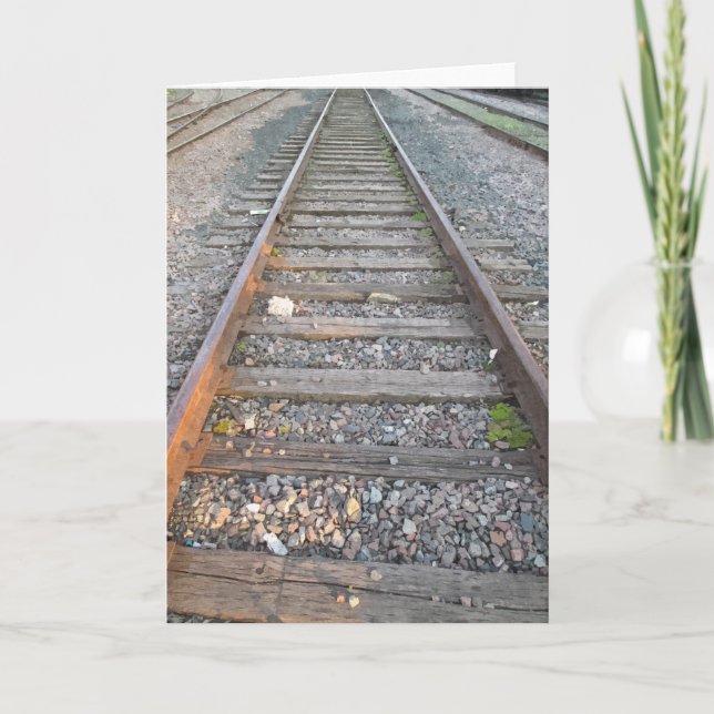GREETING CARD: Railroad Tracks_ Card (Front)