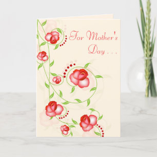 Greeting Card - Red Ombre Roses