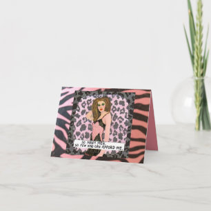 GREETING CARD. SO many men. So few who can afford Card