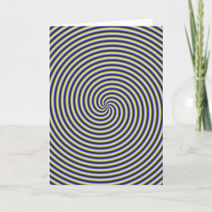 Greeting Card Swirl in Green Blue and Violet