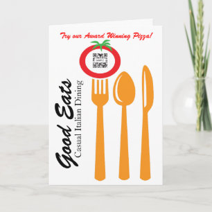 Greeting Card Template Casual Dining Italian