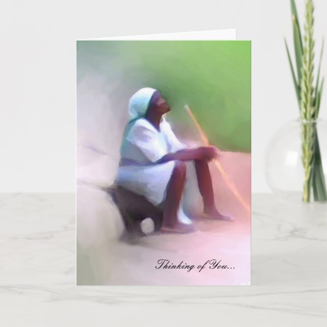 Greeting Card Template - Haitian black woman (Front)