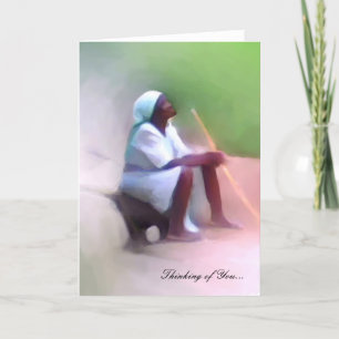 Greeting Card Template - Haitian black woman