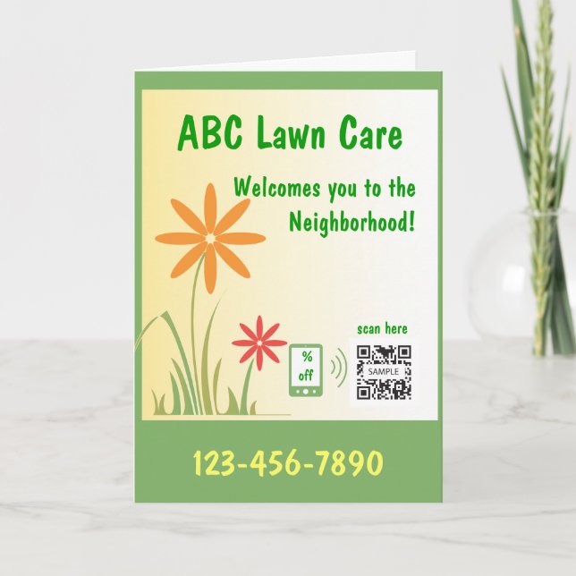 Greeting Card Template Lawn Care (Front)