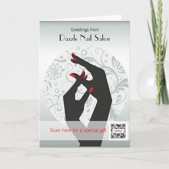Greeting Card Template Nail Salon (Front)