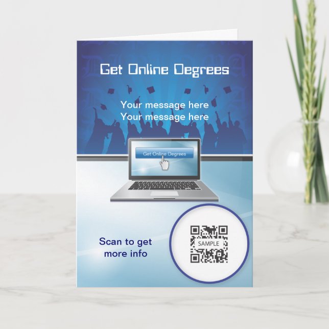 Greeting Card Template Online Degrees (Front)