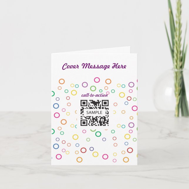 Greeting Card Template Party Bubbles (Front)