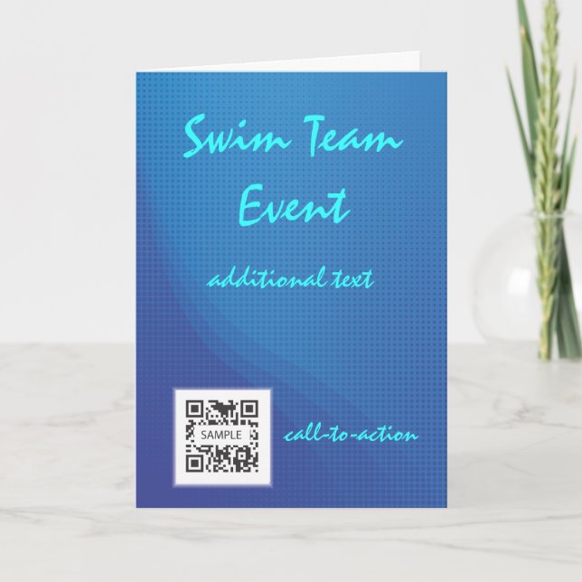 Greeting Card Template Swim Team Event (Front)