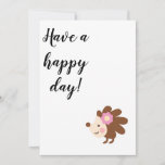 Greeting card, Thank you card<br><div class="desc">Greeting card,  this porcupine will wish you a happy day! Great greeting card</div>