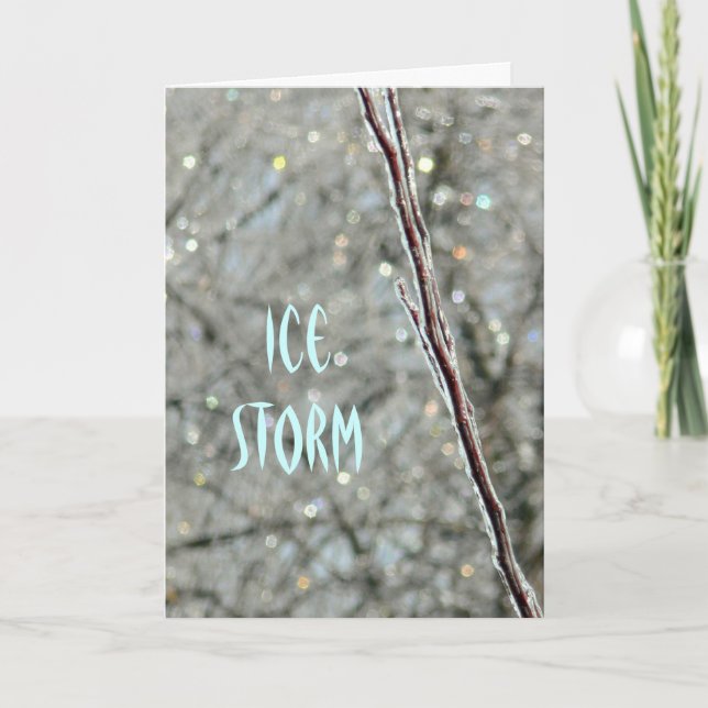 Greeting Card, "THE ICE STORM CAME" (PHOTOGRAPHY) Card (Front)