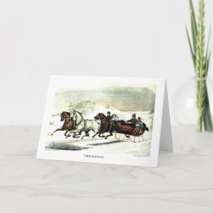 Greeting Card - The Sleigh Race