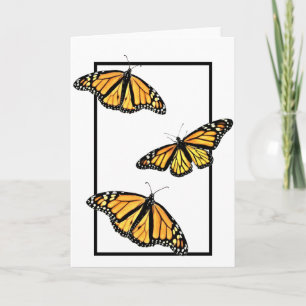 Greeting Card Three Monarchs