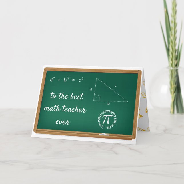 Greeting Card to the Best Math Teacher Ever (Front)