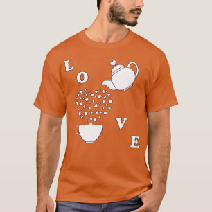 Greeting card Valentinex27s Day Teapot cup hearts T-Shirt