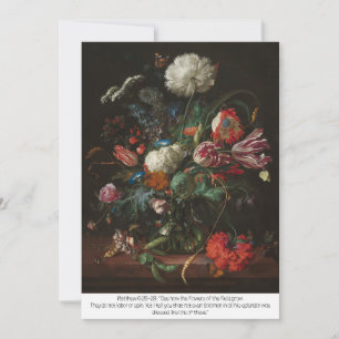 Greeting card 'Vase of Flowers'   Matthew 6:28-29
