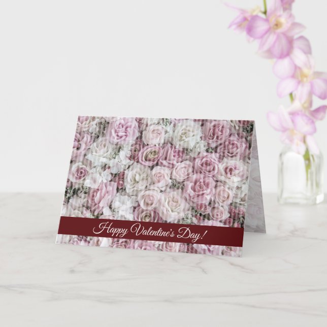 Greeting Card - Victorian Roses Collage (Orchid)