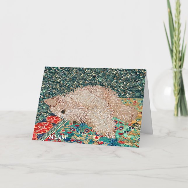 Greeting Card: Wheaten Terrier Bedtime Card (Front)