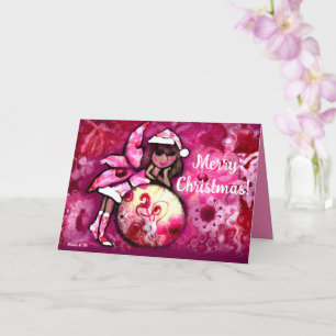 Greeting Card - Whimsical Merry Christmas Pixie