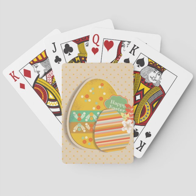 Greeting card with Easter egg symbol (Back)