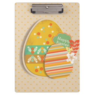 Greeting card with Easter egg symbol Clipboard