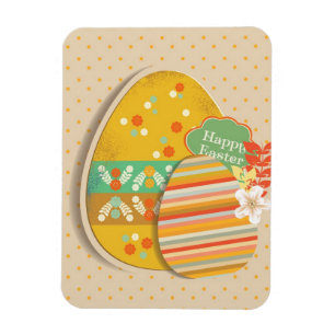 Greeting card with Easter egg symbol Magnet