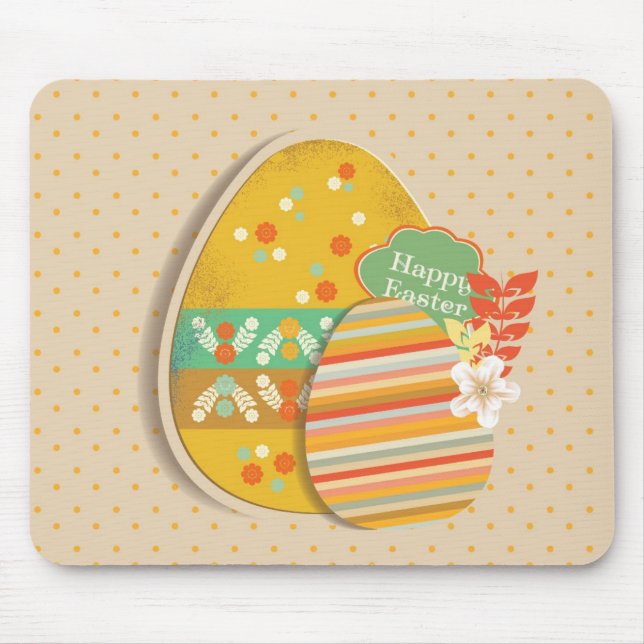 Greeting card with Easter egg symbol Mouse Mat (Front)