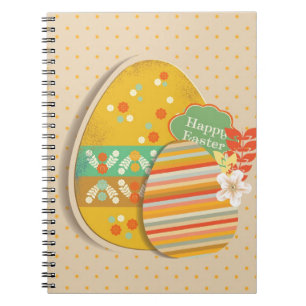 Greeting card with Easter egg symbol Notebook
