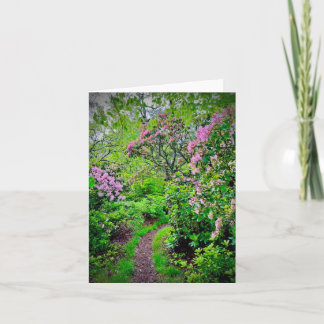 Greeting card with forest scene