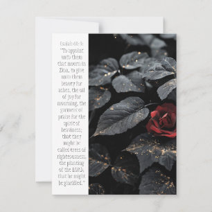 Greeting Card with Isaiah 61:3 'Beauty for Ashes'