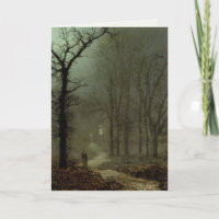 Greeting Card With John Atkinson Grimshaw Painting