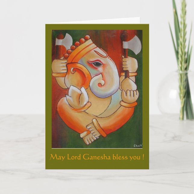 Greeting card with Lord Ganesha (Front)